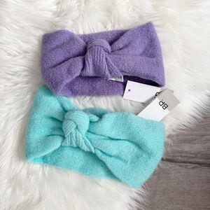 NEW BO. Cozy Purple and Blue Headbands Set of 2